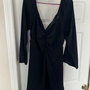 Boohoo Black Long Sleeve Mini Dress